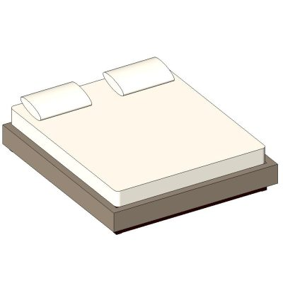 Quito Double Bed 3D Model