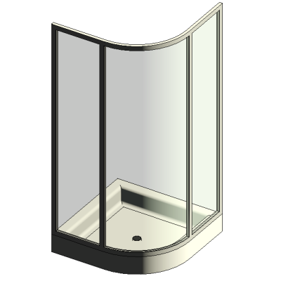 Shower Base Enclosure-Rounded Corner