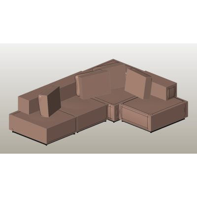 Sectional sofa with modern chaise