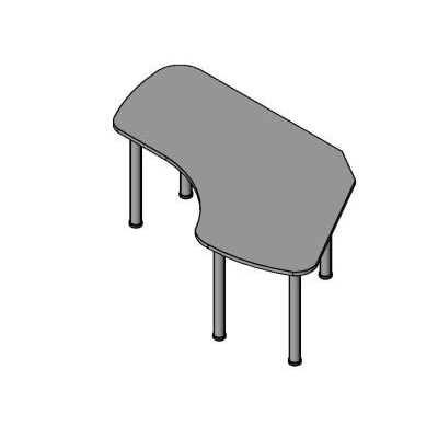 Corner desk without drawers
