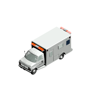 Ford E-Series ambulance modern 3D