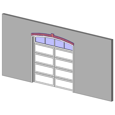 Modern Garage Door with Structural Header