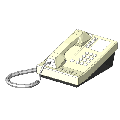 Office Desk Phone with Keypad and Display