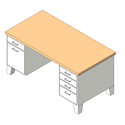 Office Desk with Drawers