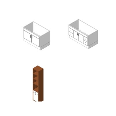 Furniture Set - Cabinets and Shelves
