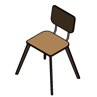 Chair-School-BIMtool-Wood-Wood Legs