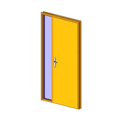 Modern door with full-height sidelight
