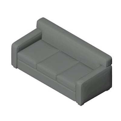 Chocolate sofa with modern plush seats