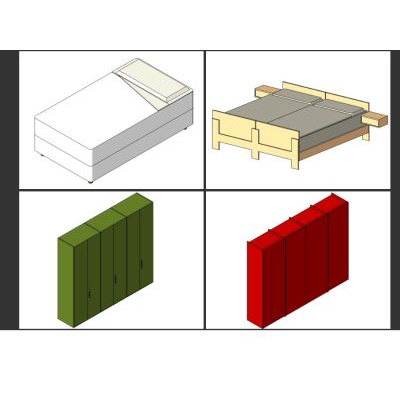Bedroom furniture modern 4-piece set