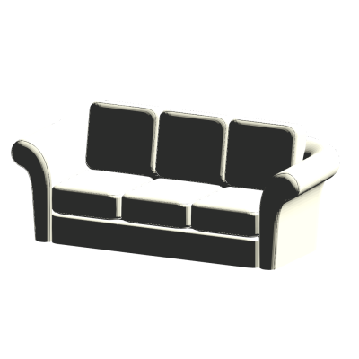 3 Seat Couch with Symbolic lines 2398