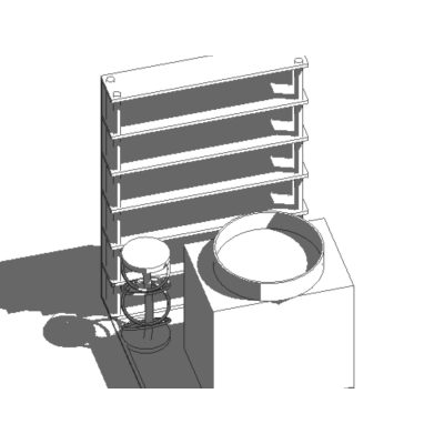 Type 2 basket market stall made in revit