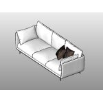 Contemporary sofa with modern cushions
