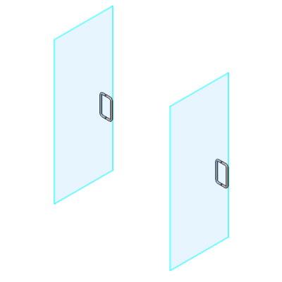 Double Glass Door - Open