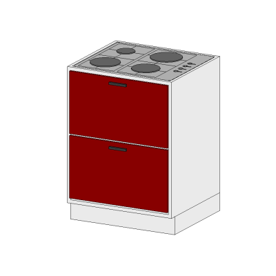 Electric stove with modern dual oven