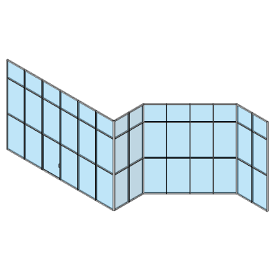 Parametric Angled Glazed Curtain Wall