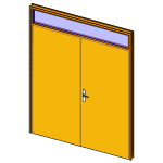 Interior double door with high transom