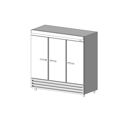 Three-Door Commercial Freezer