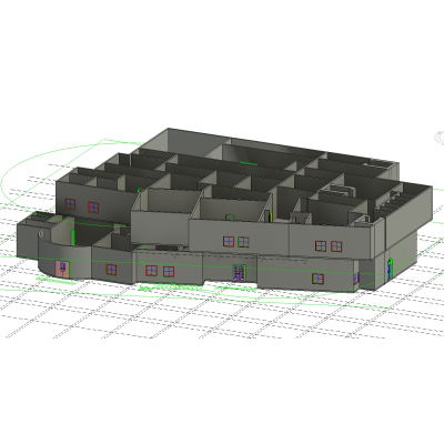 Hospital building with modern care zones