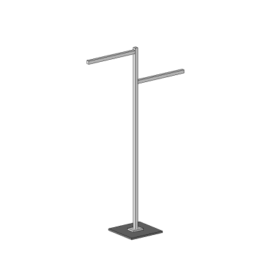 Clothes rack with modern T-shaped frame