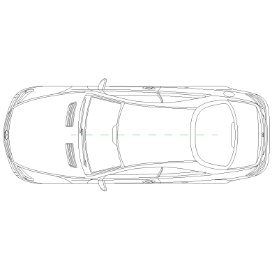 Mercedes CL-500 Aerial View Render