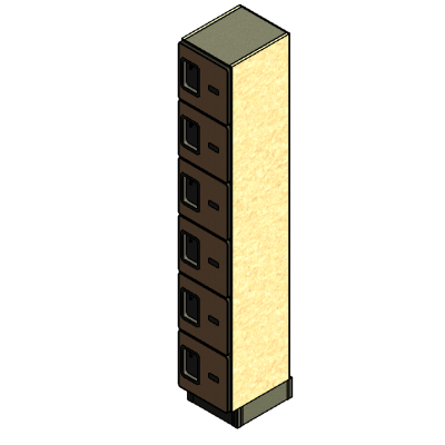 Salsbury Wood Locker – 35000/36000 Series, 1‑Wide Unit