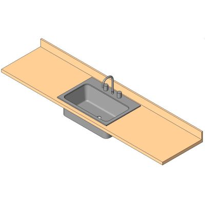 Elegant Kitchen Countertop with Sink