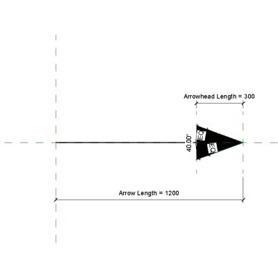 Sleek Directional Arrow 10 Arrow parametric symbol family in revit