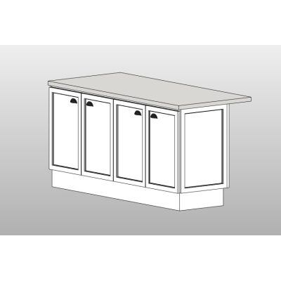 Kitchen Island with Storage Cabinets